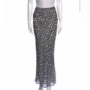 Maison Margiela Silk Floral Maxi Skirt